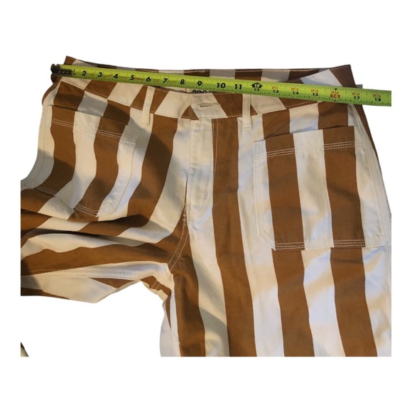 BDG Urban Outfitters UO Joey gold‎ white striped full leg pants size 31 - Picture 7 of 8